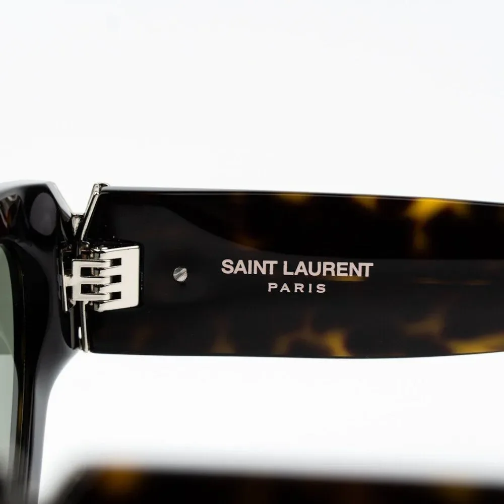 Saint Laurent Men Sunglasses Havana Green Cat Eye SLM94 008 BRAND NEW